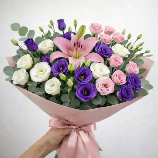 זר פרחים רומנטי