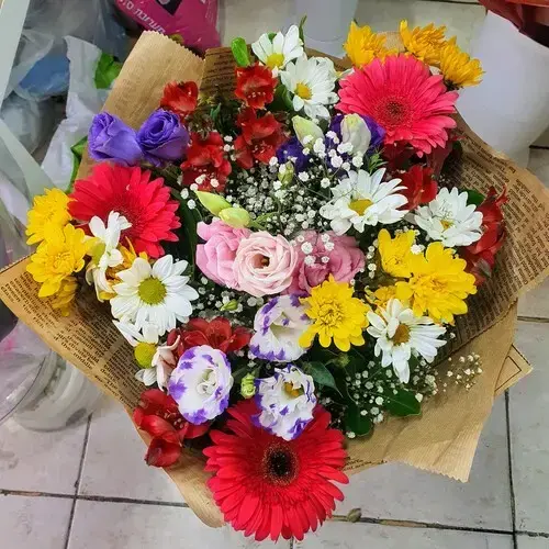 Celebration in red and purple