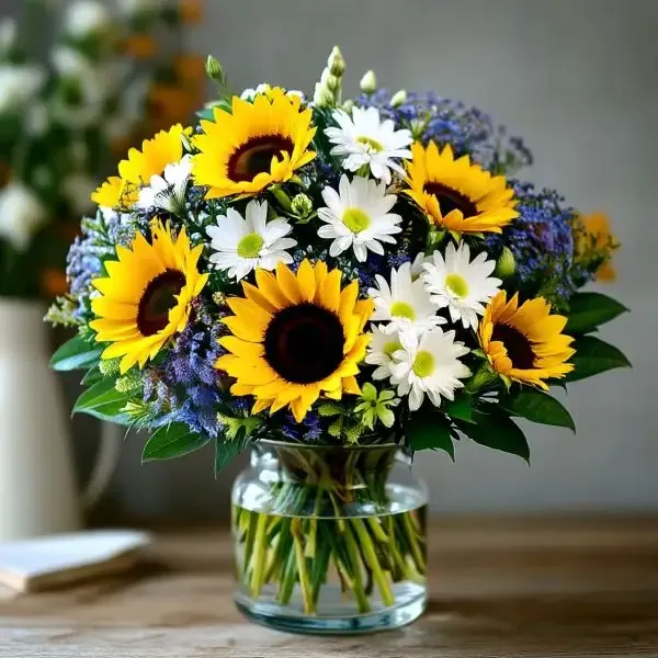 זר פרחים פריחת חמה