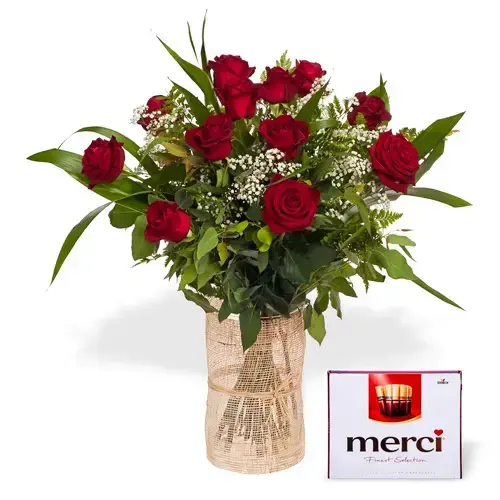 סט ורדים ושוקולד סט ורדים ושוקולד