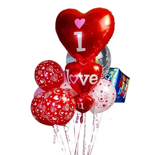 זר בלונים אני אוהב אותך זר בלונים אני אוהב אותך