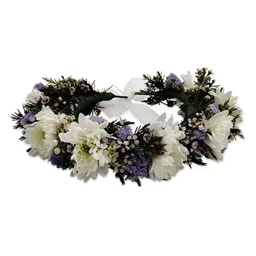 Purple and white headband