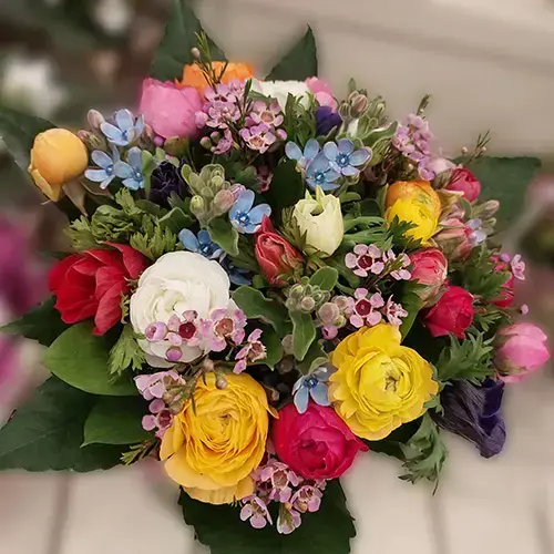 A bouquet of color combinations