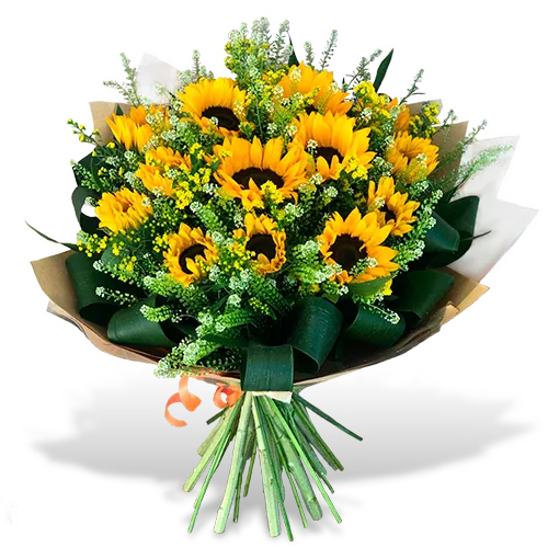 זר חמניות כפרי