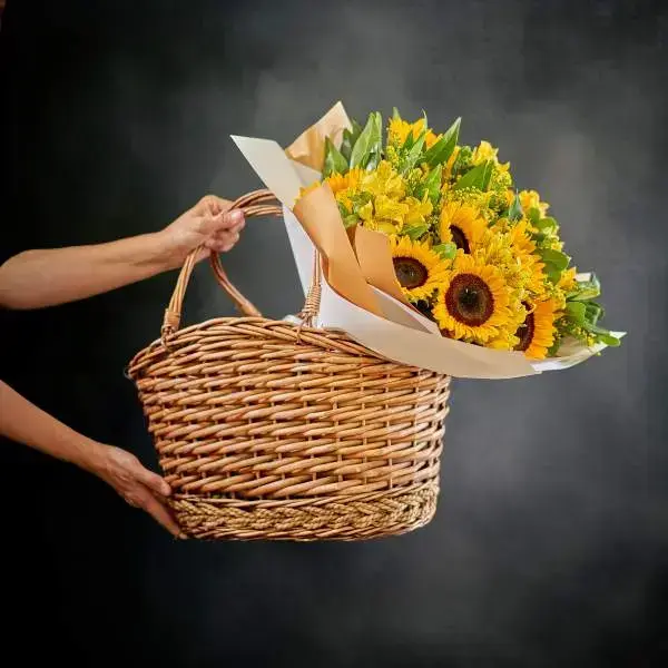 Bouquet of blooming sunflowers