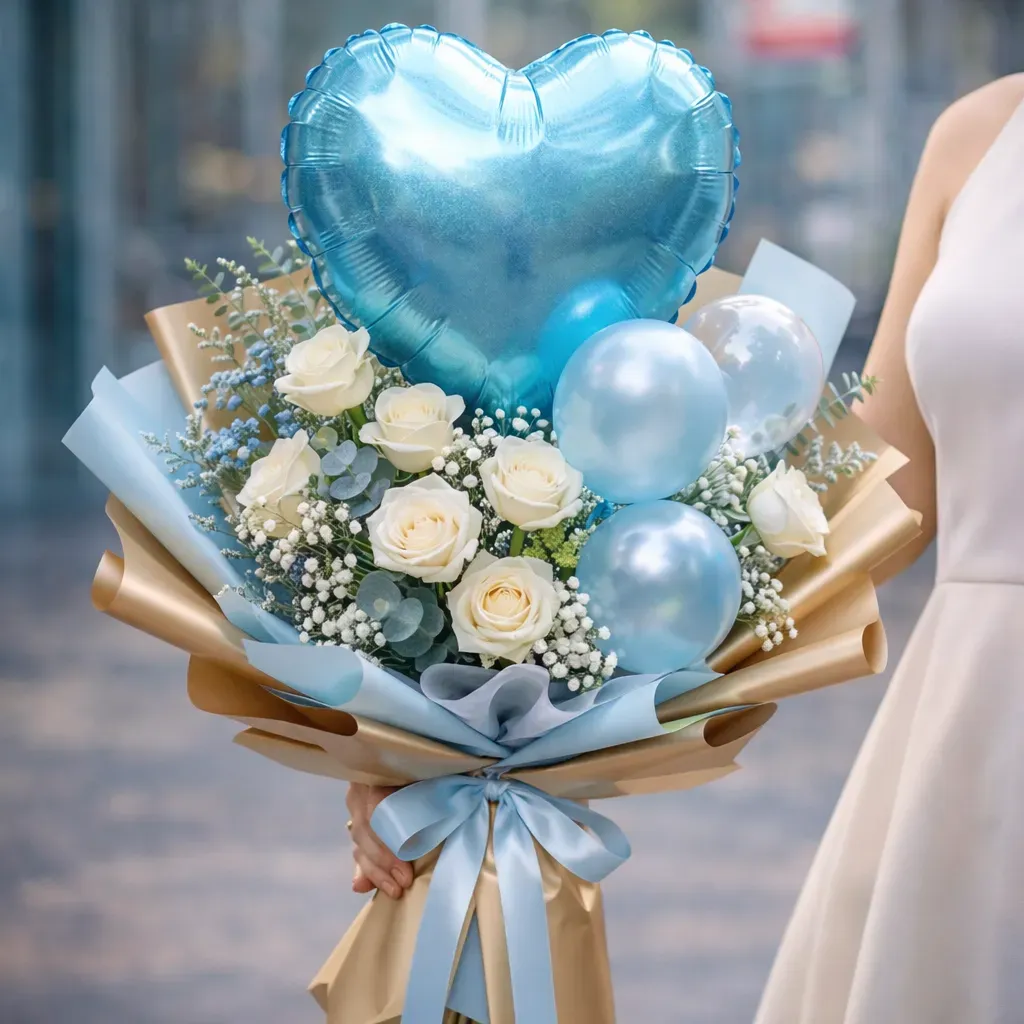 לב תכלת יוקרתי