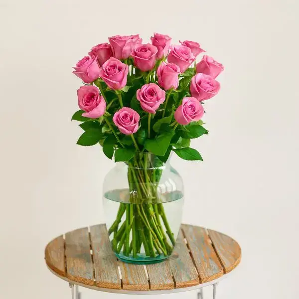 Bouquet of 15 pink roses